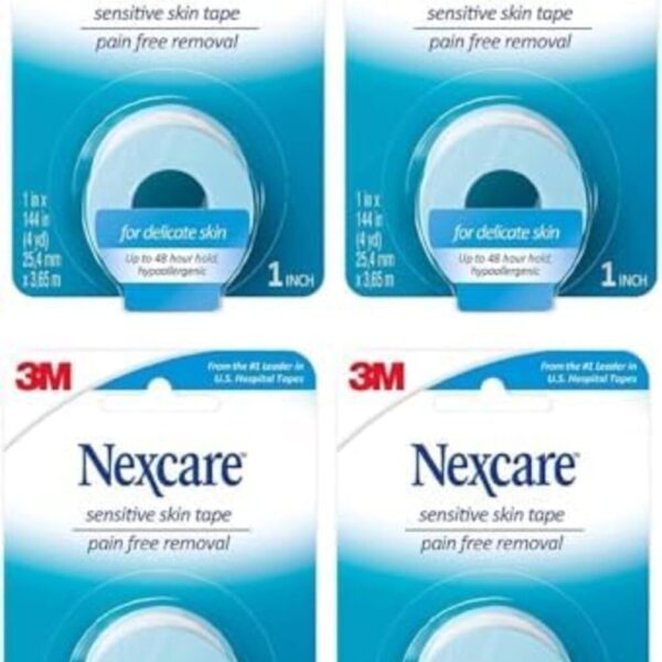 Nexcare Sensitive Skin Low Trauma Tape, 4 count