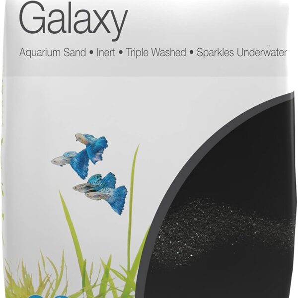 Aqua Natural Galaxy Sand 20lb Substrate for aquascaping, Aquariums, vivariums and terrariums, Black