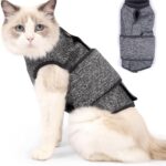 Pet Anxiety Jacket, Calming Vest with Adjustable Hook and Loop for Cats and Dogs, Soft Polyester Cotton Blend Fabric for Stress Relief During Thunder Fireworks and Travel