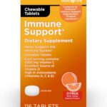 Amazon Basic Care - Chewable Tablets, Immune Support Citrus Chew Tablets, 116 Count