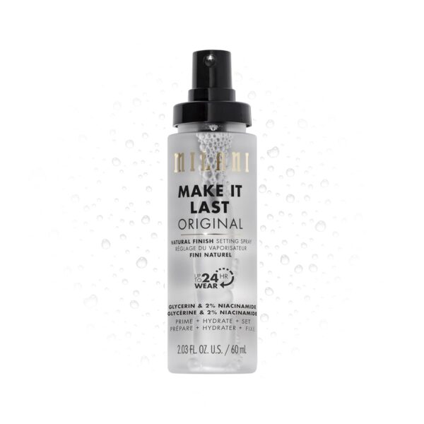 Milani Make It Last Setting Spray + Primer - Original Natural Finish, 24-Hour Wear Long Lasting Makeup Sealer & Finishing Spray, Cruelty-Free Vegan Face Mist, 2.03 Fl. Oz