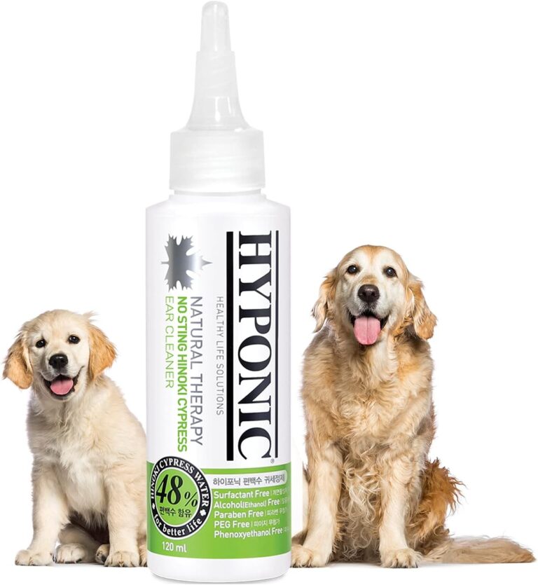 HYPONIC Premium No-Sting Hinoki Cypress Ear Cleaner (for All Dogs) - Dog Ear Cleaning Solution, Cleans and Removes Odors (4.06 oz)