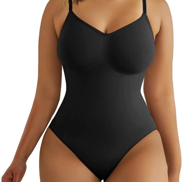 SHAPERX Women's Seamless Shapewear Bodysuit Tummy Control Body Shaper Waist Defining Body Suit