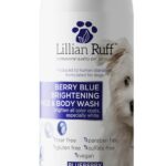 Lillian Ruff PRO Formula Berry Blue Brightening Pet Shampoo - Ultra-Hydrating Professional Whitening Dog Shampoo, Vivid Show-Quality Coat Enhancer, Tear Stain & Odor Eliminator With ProVitamin B5 16oz