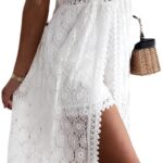 CUPSHE Women's Ruching Smocking Jumpsuit Summer Slip V Neck Backless Maxi High Low