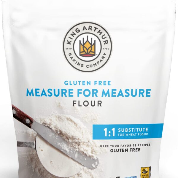 King Arthur Measure for Measure Gluten-Free Flour: All-Purpose 1:1 Substitute for Wheat Flour, Non-GMO, Kosher Certified, 3 lbs Bag for Baking Cookies, Cakes, Muffins