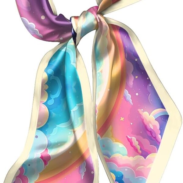 Hair Head Scarf Neck Scarves Silk Feeling Long Satin Fashion Cute Decoration Handbag Women Girls 59 * 6.7''