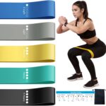 Resistance Loop Exercise Bands for Home Fitness, Yoga Pilates, Stretching, Strength Training, and Physical Therapy - Elastic Bands Set Workout Bands for Women&Men (5pcs Set)