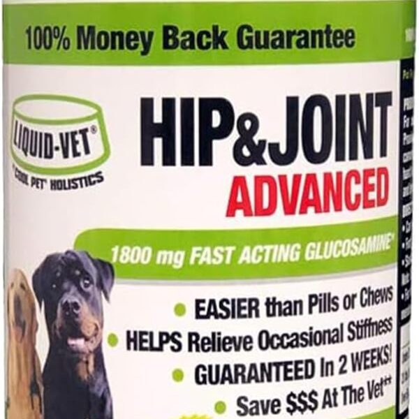 Liquid-Vet by COOL PET Holistics K9 Hip & Joint Advanced Formula, Chicken Flavor, 32 oz (LVDJA-CH-04PK-32U)