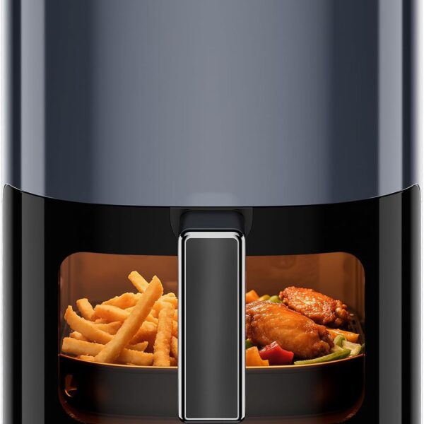 Simple Deluxe 12-in-1 Air Fryer 6.34 Qt, Digital Preset Airfryer with Visible Window, Nonstick and Dishwasher-Safe Basket, Air Fry, Roast, Bake, Dehydrate, Fries, 1700W, Gary