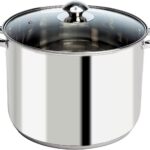 Ecolution Stainless Steel Stock Pot, Encapsulated Induction Ready Cooking Pot with Glass Lid, Oven Safe, Dishwasher Safe Soup Pot, 8-Quart