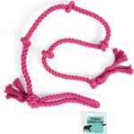 Tumbo Tough Tug Rope Dog Toy - (Pink 5 ft Long Strong and Durable Rope Pull Toy with Handle) TUG of WAR Dog Toy
