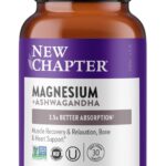 New Chapter Magnesium + Ashwagandha Supplement, 325 mg with Magnesium Glycinate for Muscle Relaxation & Recovery, Heart, Nerve & Bone Health, 2.5X Absorption, Non-GMO - 30 ct (1 Month Supply)