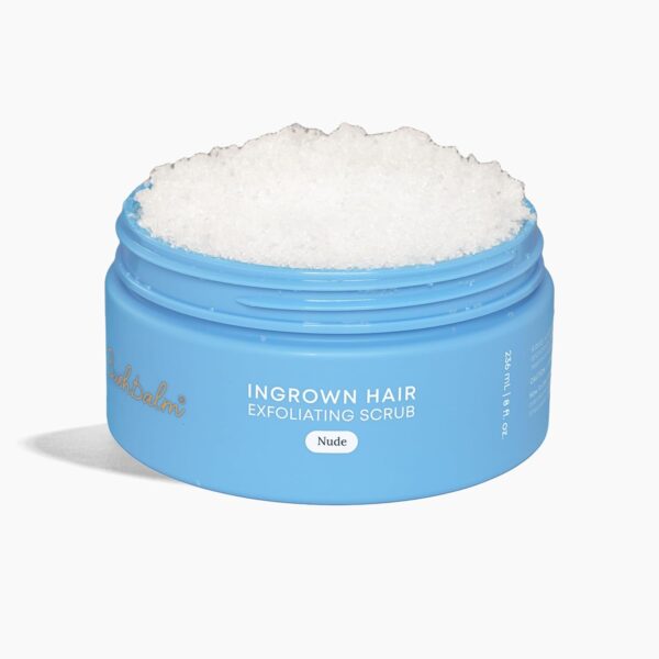 Bushbalm Ingrown Hair Exfoliating Scrub  Pre-Shave Sugar Scrub for Ingrown Hairs, Razor Bumps & Dry Skin  Gently Buffs & Soothes Sensitive Skin  Nude, 236ml