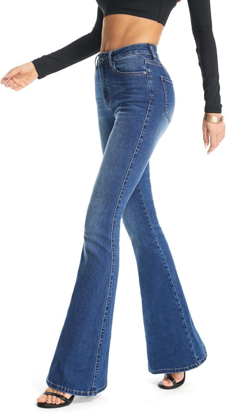 FLYING BANANA Women's Totally Shaping Curvy Stretchy Bootcut Flare Denin Jeans