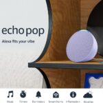 Like-New Amazon Echo Pop (newest model), Our smallest speaker, Designed for Alexa+, Fits in any room, Lavender Bloom