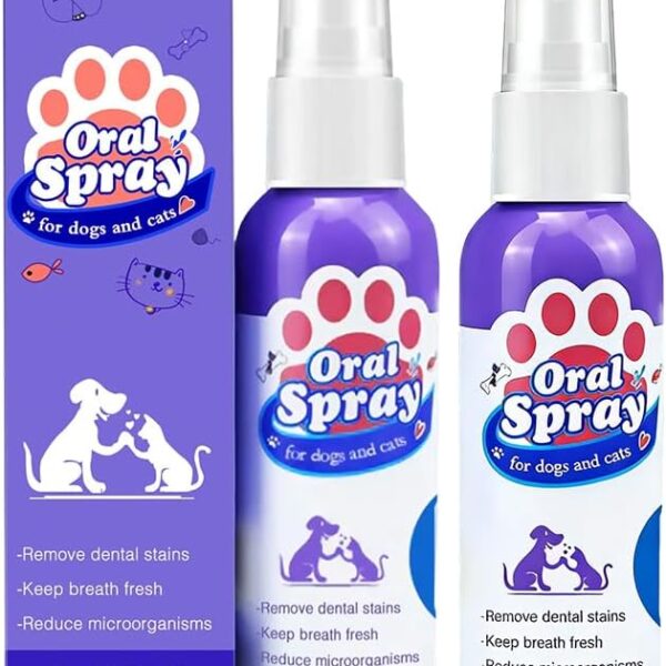 Petry Oral Spray for Dogs - Teeth Cleaning Spray for Dogs and Cats, Pet Breath Freshener Spray Care Cleaner, Oral Spray for Pets, Dog Dental Spray Reduces Plaque & Tartar Buildup (1)