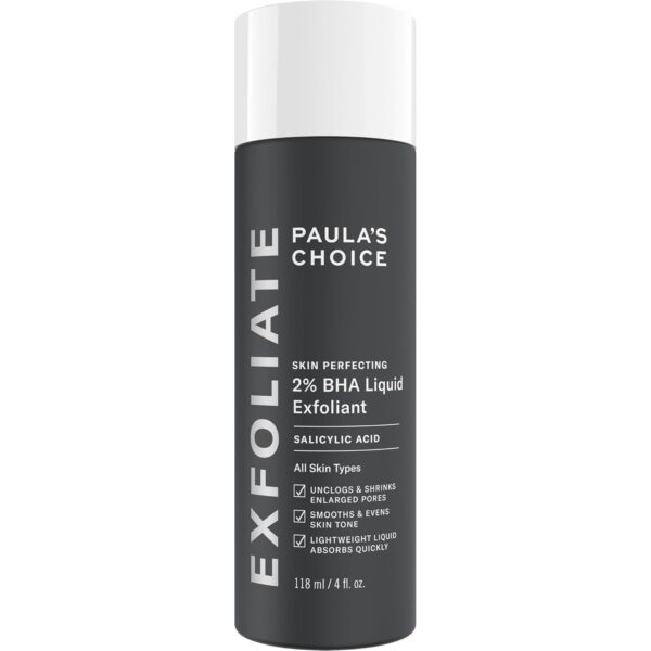 Paula's Choice SKIN PERFECTING 2% BHA Liquid Exfoliant with Salicylic Acid, Facial Polish for Enlarged Pores, Wrinkles & Fine Lines, Suitable for Blackhead-Prone Skin, Fragrance-Free