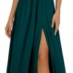 Ever-Pretty Women's V-Neck Prom Dresses Sleeveless Side Slit Formal Gown Floor Length Bridesmaid Wedding Guest Dress 0168B