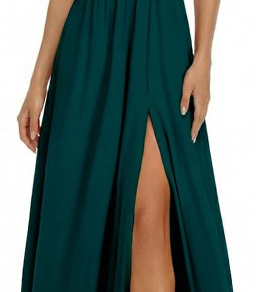 Ever-Pretty Women's V-Neck Prom Dresses Sleeveless Side Slit Formal Gown Floor Length Bridesmaid Wedding Guest Dress 0168B