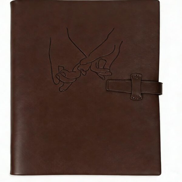 Photo Album 4x6 200 Pictures, PU Leather Photo Albums with Writing Space with 30 Writing Paper, Wedding Baby Family Travel Kids Personalized Picture Album Scrapbook Album (Hold Hands)