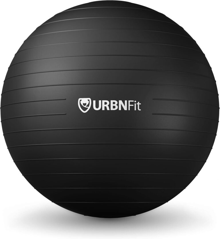 URBNFit Exercise Ball - Yoga Ball for Workout Pregnancy Stability - AntiBurst Swiss Balance Ball w/ Pump - Fitness Ball Chair for Office, Home Gym