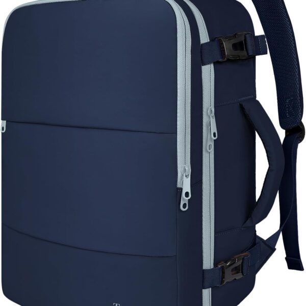 Taygeer Personal Item Backpack for Women, 35L Travel Backpack with Laptop Compartment & Water Bottle Pocket, Lightweight Work Back pack for Weekend Business, Gifts, Ink Blue