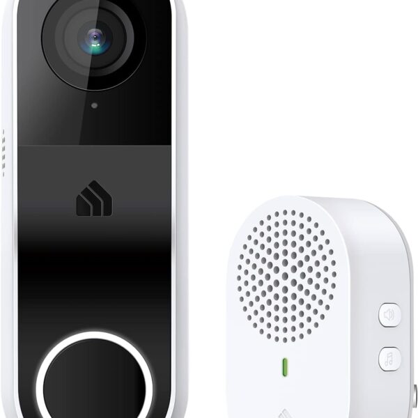 Kasa Smart Video Doorbell Camera Hardwired w/Chime, 2K Resolution, Always-on Power, Night Vision, 2-Way Audio, Real-Time Notification, Cloud & SD Card Storage, Works w/Alexa & Google Home (KD110)