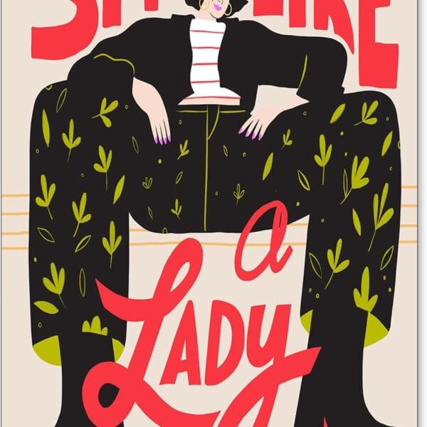 Medpol Funky Feminist Wall Art Vintage Trendy Equal Rights Canvas Poster Modern Girly Sit Like A Lady Prints for Living Room Dorm Bedroom Wall Decor 12x16 inch Unframed
