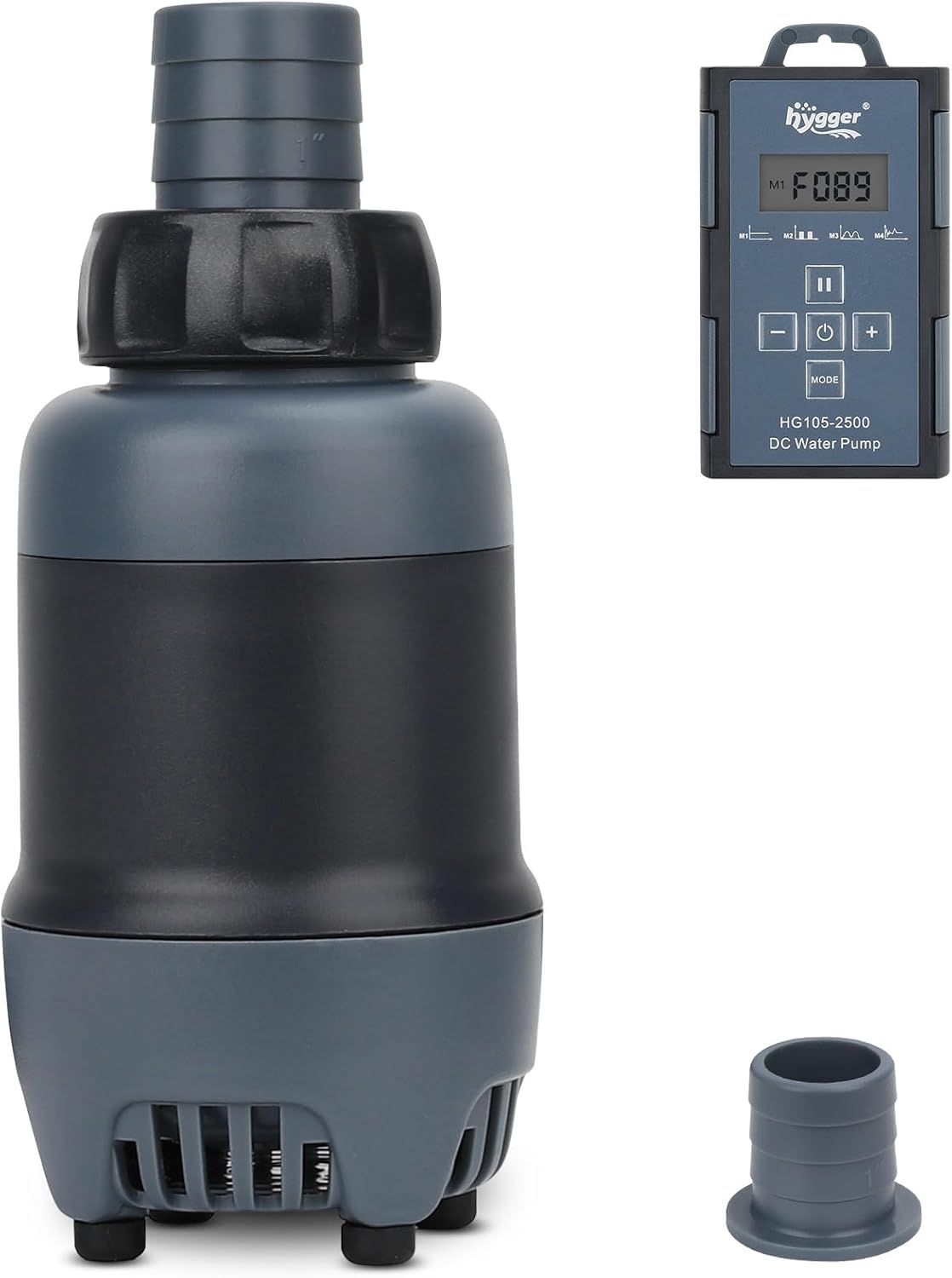 hygger 24V DC Aquarium Water Pump, 396GPH 20W 6.6FT Submersible Pump With Controller, Water Fountain Pump with 2 Nozzles for Fish Tank, Pond, Aquarium, Statuary, Hydroponics hygger 24V DC Aquarium Water Pump, 396GPH 20W 6.6FT Submersible Pump With Controller, Water Fountain Pump with 2 Nozzles for Fish Tank, Pond, Aquarium, Statuary, Hydroponics