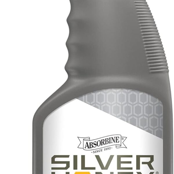 Absorbine Silver Honey Rapid Wound Repair Spray Gel 8oz Bottle, Manuka Honey & MicroSilver BG, Horse & Large Animal Wound Care