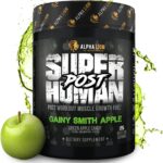 Alpha Lion Superhuman Post Workout Recovery, Muscle Builder Drink, Creatine Powder + More for Lean Muscle Growth, Strength & Volume, Supplement for Women & Men (25 Servings, Gainy Smith Apple)