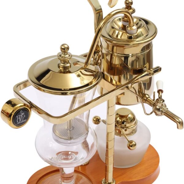 Siphon Coffee Maker Kit, 400ML/15Oz Belgian/Belgium Family Balance Syphon Coffee Maker, Gravity Vintage Manual Free-Standing Caffeic Machine for Offices Lounge Bars & Cafes