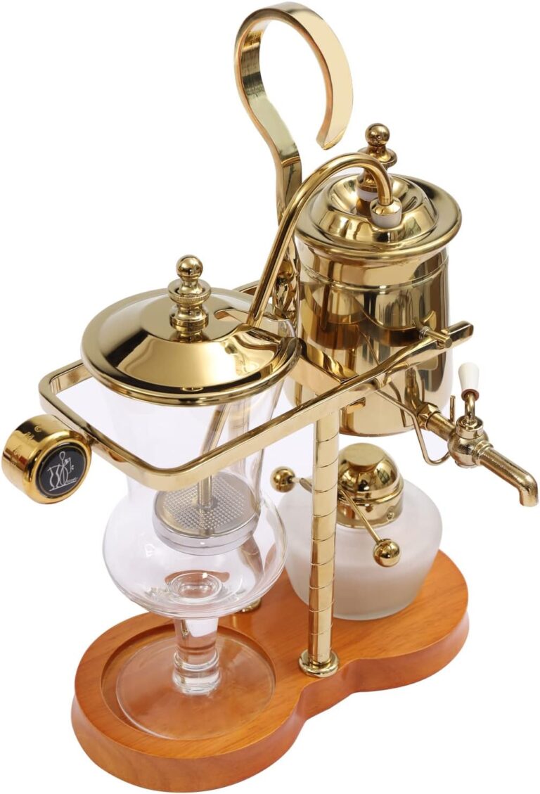 Siphon Coffee Maker Kit, 400ML/15Oz Belgian/Belgium Family Balance Syphon Coffee Maker, Gravity Vintage Manual Free-Standing Caffeic Machine for Offices Lounge Bars & Cafes