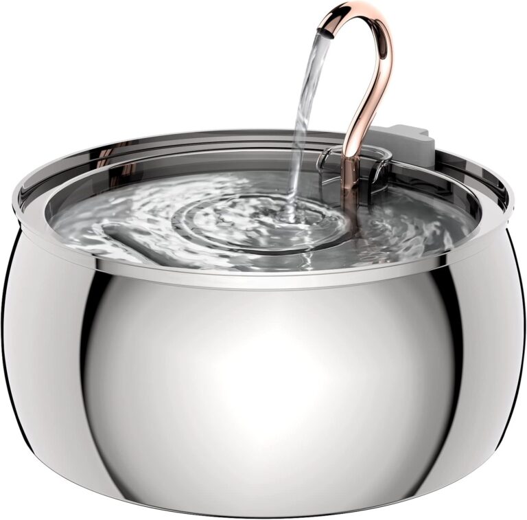 Tomxcute Swan Neck Cat Water Fountain - Elegant Swan Neck Copper Spout Design Cat Fountain for Drinking, 4.0L Large Capacity Ultra Quiet Kitty Drinking Fountain for Cats, Small Dogs, Multiple Pets