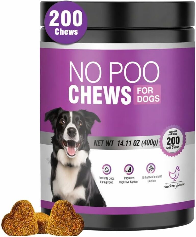 200 Chews No Poo Chews-No Poop Eating Deterrent for Dog-Coprophagia Deterrent for Dogs-Prevent Stop Dogs from Eating Poop Supplement with Digestive Enzymes&Probiotics-Breath Freshener-Chicken