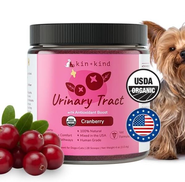 kin+kind Pet Vitamins and Supplements - Immune Support Supplement for Dogs & Cats - Natural Dog Supplements & Cat Supplements w/Organic Ingredients for Healthy Immunity - Made in USA - 4 oz (Medium)
