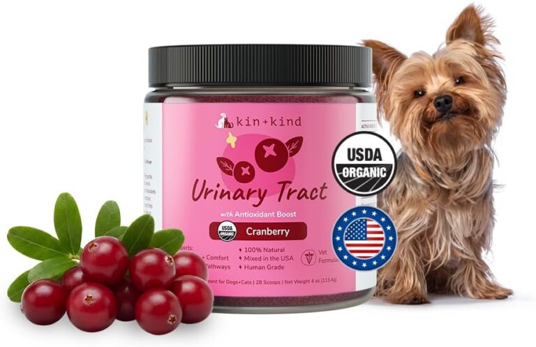 kin+kind Pet Vitamins and Supplements - Immune Support Supplement for Dogs & Cats - Natural Dog Supplements & Cat Supplements w/Organic Ingredients for Healthy Immunity - Made in USA - 4 oz (Medium)