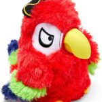 Barkbox Super Chewer Tough Dog Chew Toys for Aggressive Chewers, Plush 2 Toys in 1 (Parrot - Large)