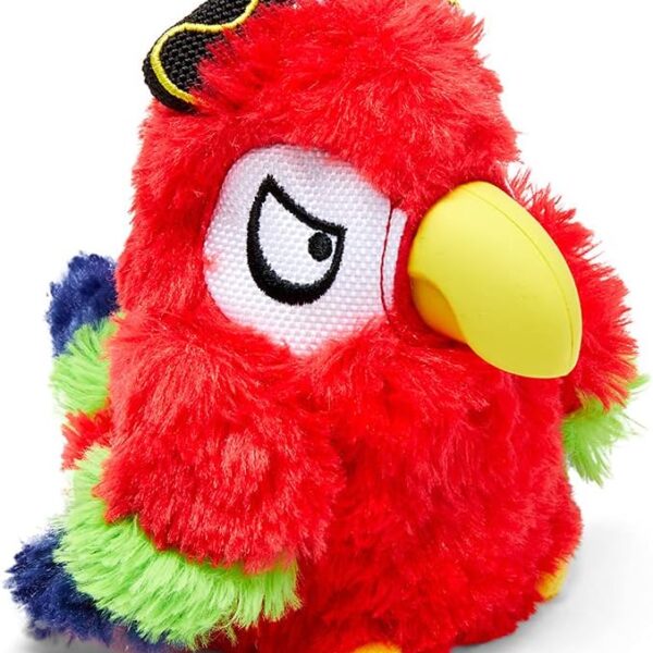 Barkbox Super Chewer Tough Dog Chew Toys for Aggressive Chewers, Plush 2 Toys in 1 (Parrot - Large)