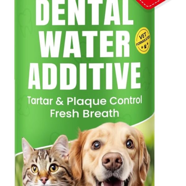 Dog Breath Freshener  Enzymatic Dog Dental Water Additive for Teeth Claning  Freshens Breath & Reduces Tartar  Easy Mouthwash Cleaner for Teeth & Gums  No Brushing Needed, Uncented, 16oz