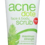 Alba Botanica Acnedote Maximum Strength Face & Body Scrub for Acne Treatment, Blackhead Scrub, 8 Oz