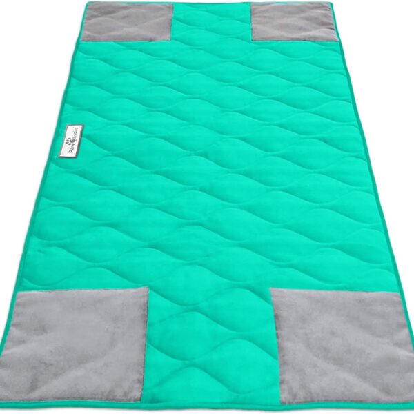 Paw Inspired PopCorner Guinea Pig Cage Liners | Washable Fleece Bedding or Pet Bed Mat for Small Animals | Super Absorbent Pee Pad with Reinforced Corners and Waterproof Bottom (Midwest, Green)