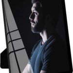 Bluesun 8x10 Picture Frame Black Standing can be Vertical and Horizontal - Real Glass Frames, Cool 810 Photo Frame, Wall Frames Gifts for Men Boyfriend Dad Boss and Loved Ones(8x10, Black)