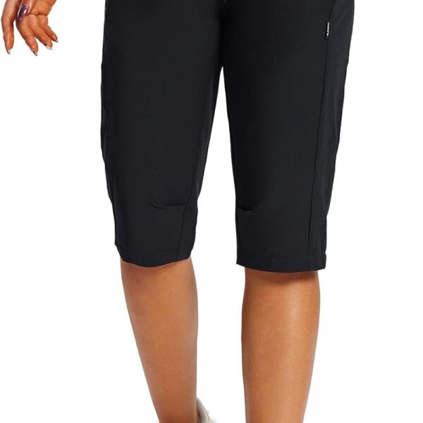 baleaf Women's 15" Hiking Shorts Long Bermuda Cargo Below The Knee Capris Lightweight Quick Dry Elastic Waist for Casual