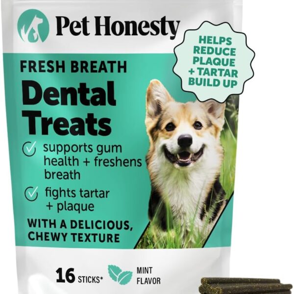 Dental Health Fresh Sticks  Dog Dental Treats & Chews for Oral Care  Dental Sticks for Dogs to Freshen Breath, Remove Tartar & Plaque, Support Gum Health & Bright Teeth Dog Oral Supplement  16 Ct