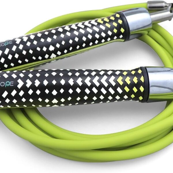 HEREROPE 1/4LB Weighted Jump Rope for Speed, Cardio, Boxing & Workout, Skipping Rope with Ball-bearing, Comfortable & Ergonomic Grip, Tangle Free Cable, Jump Ropes for Men Women Fitness