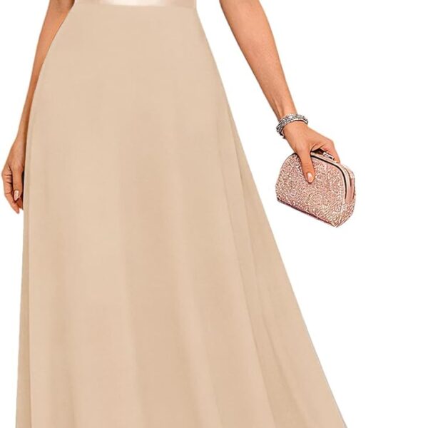 DRESSTELLS Womens Formal Dresses for Wedding Guest Prom Ruffle Sleeve Lace Maxi Dress Evening Gown 2026