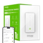 GHome Smart Dimmer Switch, Single Pole, 2.4GHz WiFi Dimmer Light Switch Works with Alexa and Google Home, Voice & APP Remote Control | Timer & Schedule | UL Certified, Neutral Wire Required, 1 PACK