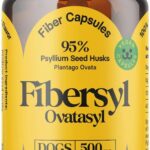FiberSyl Ovatasyl Prebiotics for Dogs Digestive Health - Dog Fiber Supplements for Constipation Relief & Support - Psyllium Husk Seed for Dog' Digestion Problems - Dog Stool Hardener - 60 Capsules
